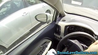 Jizz strewn teen public
