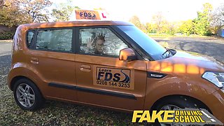 Hot Driving School Creampie In Nerdy Ginger Teen 18+ Hairy Muff