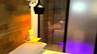 Two horny Latinas suck big cocks and take hard pounding live