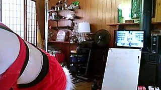 Amateur striptease and Solo masturbation