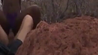 Experienced Cougar Enjoys Intense Outdoor Doggy Action