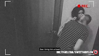 Horny Wife Sneaks a Quick Fuck While Husband Showers
