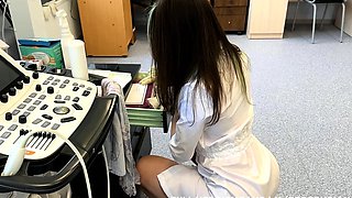 Real Hospital & Real Bubble Butt Nurse , Blowjob and Hot