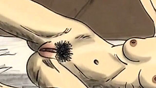 Super Skinny Woman Masturbation - Dripping Hairy Pussy Close up
