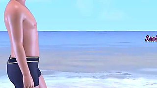 Adventures of Willy D: girl with huge boobs, a beach deepthroat and throat pie ep 25