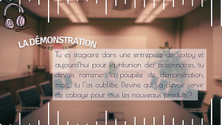 Your boss tries sex toys on you in public - english audio femdom