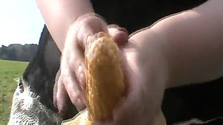 Corncub on the Car Jerking off