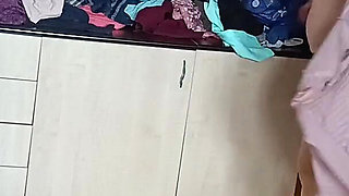 Amateur Wife Has Fun Trying on Clothes and Cutting Them