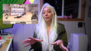 Girl masturbating, anime hentai, naked gamer girl