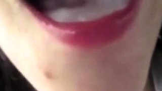 Car Blowjob and Cum Swallowing Caught on Cam