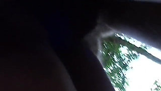Italian amateur brunette handles two cocks in the countryside
