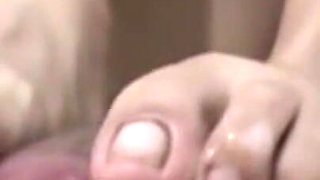 Sexy MILF in High Heels Footjob POV