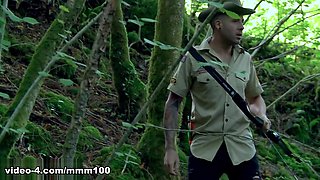 Hunter catches beautiful specimen with big natural tits covered in tattoos - MMM100