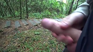 Big Tits Latina MILF in Forest - Public Blowjob & Handjob Cumshot with Stranger POV