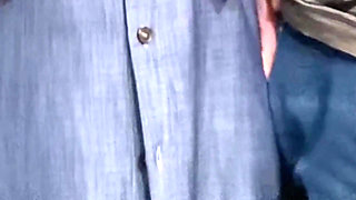 Dirty Hobby! Old Man Fingering Perfect Pussy in Public