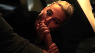 Fetish sex by the car with busty Blake Blossom