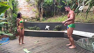 2 Smallish Brazilians Controlling A Huge Dinky!!!!!!