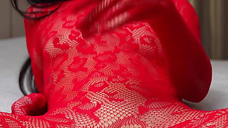 I Love This Fishnet Bodysuit so Much That When I Put It on, I Can't Help but Touch My Pussy.