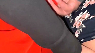 She Gets Her Panties Wet Touching a Stranger's Cock, and They Fuck Right There.