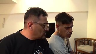 Dirty Foursome with a Tattooed Latina and Giants Cock
