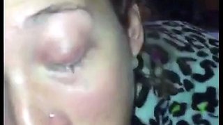 Girl's Interracial Deep Throat Blowjob for BBC