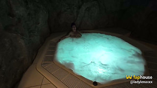 Hot Tub Fuck Ends with Creampie