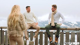 MILFY Boss  Wife Brandi Love Gets Spit-Roasted By Young New Hires At Company Retreat: Porn