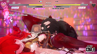 Lesbian Battle BDSM Hentai Game Ep.2 Lesbian Tomboy Defeated Had to Squirt Non Stop on a Bondage Device!