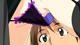 Fingering her Hairy Pussy (Hentai)