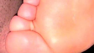 Amateur German Footjob No Hands Nice Oiled Wrinkled Soles