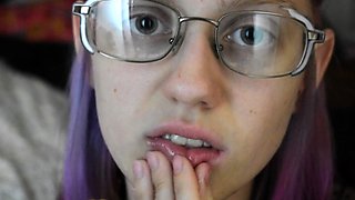 Tattooed Webcam Teen Rides Massive Toy