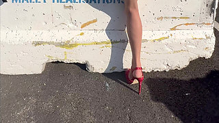 I Got Fucked Like a Whore Outdoors and Creampie My Pussy Filled with Sperm Like a Slut