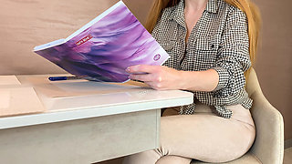 New Busty Teacher Fucked Me for Test - Russian Amateur with Conversations
