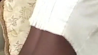Ebony Amateur Spreads Wide for White Cock
