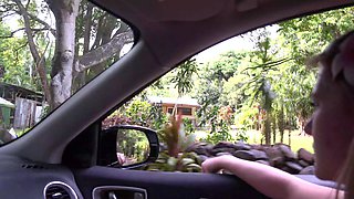 Busty amateur teen outdoor hardcore facial action