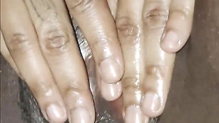 Stroking Her Pussy with the Dildo!