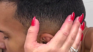 Cuckolded Husband Fucks His Horny MILF's Ass After Almost Catching Her with Her Young Lover