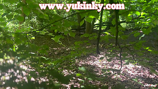 I Surprise This Voyeur - Amateur French Alt Hairy Redhead JOI Exhib Soft Dom Masturbation Forest