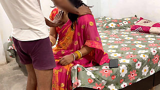 Beautiful newly married indian bhabhi big boobs hot sex in colour full dress