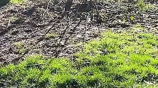 Outdoor Threesome Three-hole Fuck with Creampie!