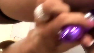 Sensual guys put toys in pussy