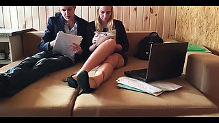 Helped with Homework and Fucked a Student in Her Tight Pussy