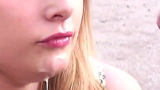 Dirty Dogging Teen Sophie Keegan Sucks off Perverted Older Swinger Guys in the Car Park