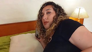 My stepmom lets me rub her pussy until it fills it with cum