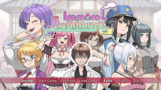 Hentai Game - Naughty Big-boobs Married Woman Sex - Immoral Bathhouse
