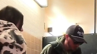 Caught Public Restroom and Sloppy Seconds with Wife