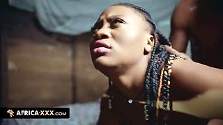 Big Tits Ebony Woman Shows Gratitude With Blowjob and Doggy Style