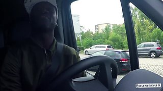 White Bus Encounter: Black Guy & German Brunette Teen - Coco Kiss & Kookie Ryan