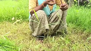Skinny Indian Bhabhi Fingered and Fucked Hard by Devar in Jungle Field