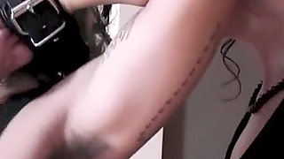 Hairy Tattooed Babe BDSM Lesbian Domination Four Top Girls